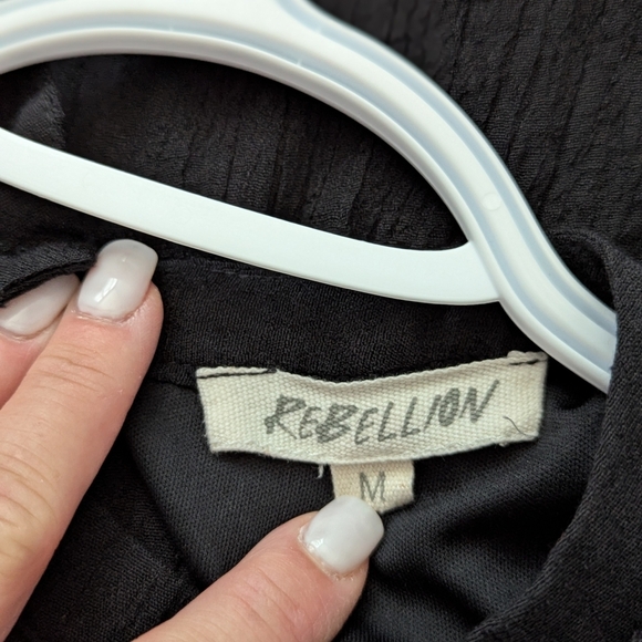 NWOT Rebellion Women's (Size Medium) Black Lined Sleeveless Dress - Picture 5 of 12